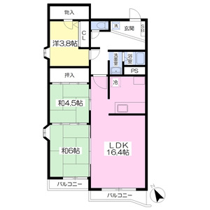 3LDK 間取り図