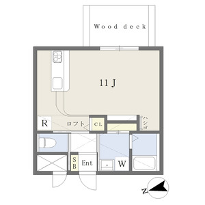 ワンルーム 間取り図