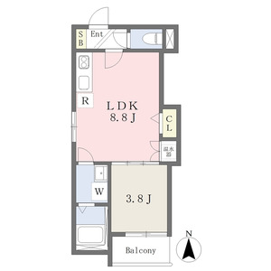 1LDK 間取り図