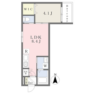 1LDK 間取り図