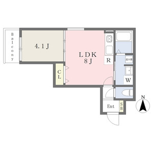 1LDK 間取り図