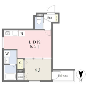 1LDK 間取り図