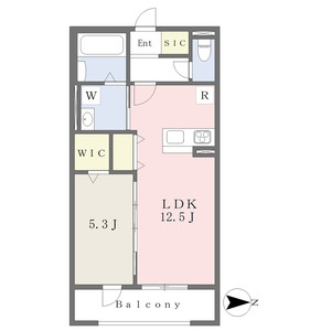 1LDK 間取り図