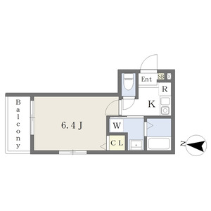 1K 間取り図
