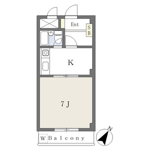 1DK 間取り図