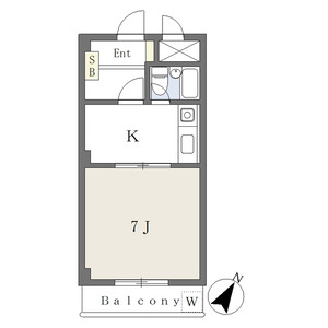 1DK 間取り図