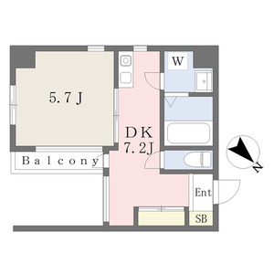 1DK 間取り図