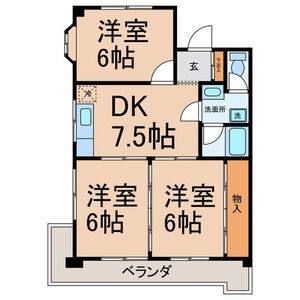 3DK 間取り図