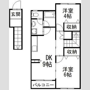2DK 間取り図