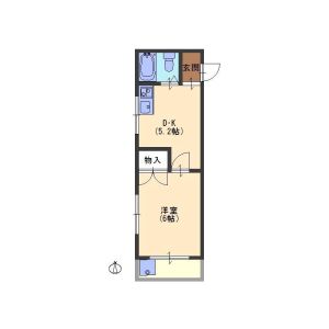 1K 間取り図