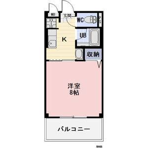 1K 間取り図