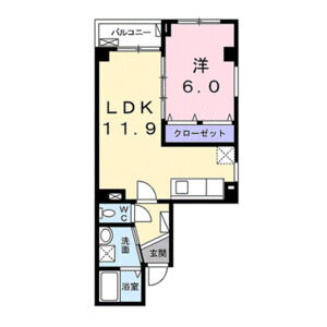 1LDK 間取り図