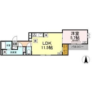 1LDK 間取り図