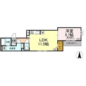 1LDK 間取り図