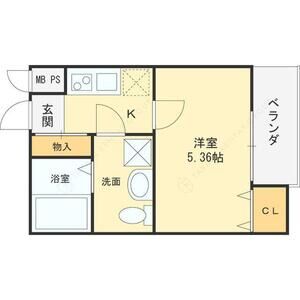 1K 間取り図