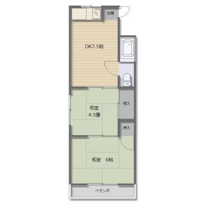 2DK 間取り図