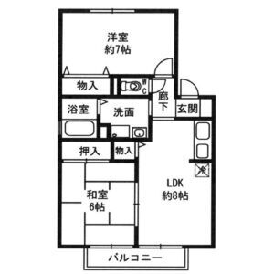 2DK 間取り図