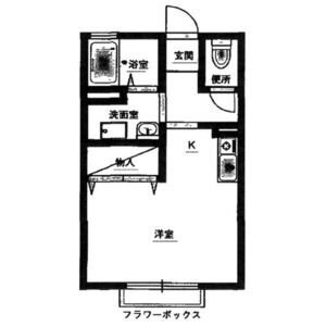 1K 間取り図