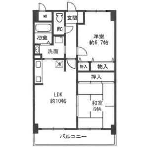 2LDK 間取り図
