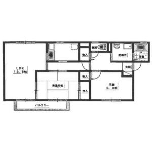 2LDK 間取り図