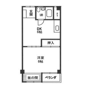 1DK 間取り図