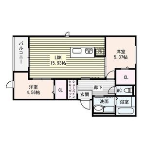 2LDK 間取り図