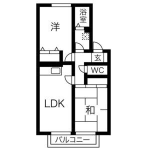 2DK 間取り図