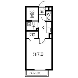 1K 間取り図