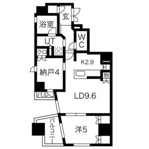 1LDK 間取り図