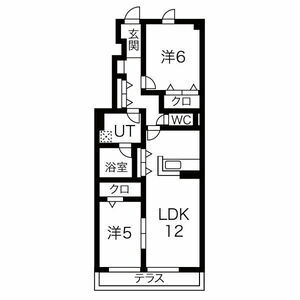 2LDK 間取り図