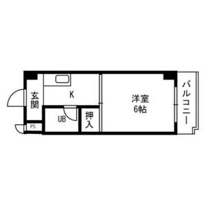 1K 間取り図