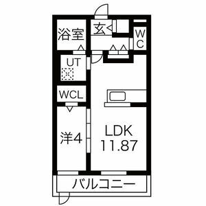 1LDK 間取り図