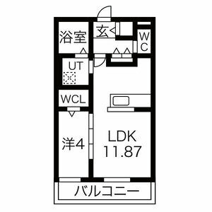 1LDK 間取り図