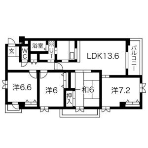 3LDK 間取り図