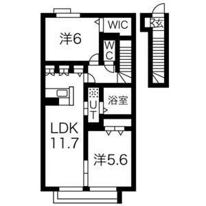 2LDK 間取り図