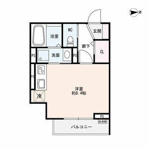 1K 間取り図