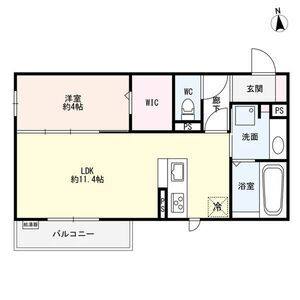 1LDK 間取り図
