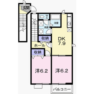 2DK 間取り図