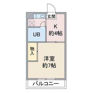 1K 間取り図
