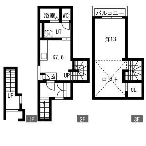 1K 間取り図