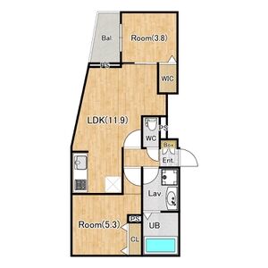 2LDK 間取り図