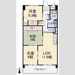 3LDK 間取り図