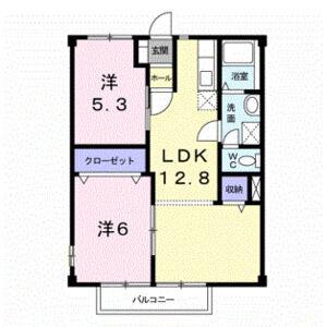 2LDK 間取り図