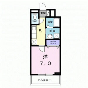 1K 間取り図