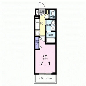 1K 間取り図