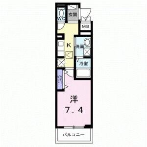1K 間取り図