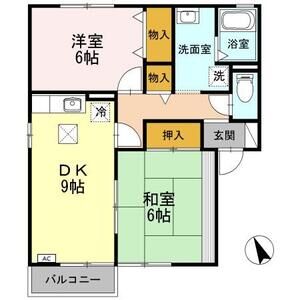 2DK 間取り図