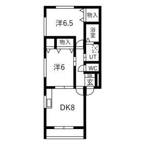 2DK 間取り図