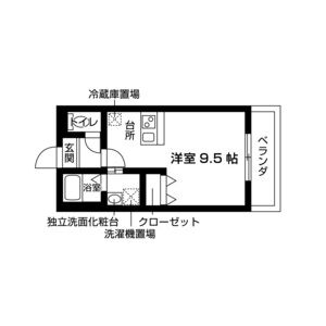 1K 間取り図