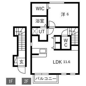 1LDK 間取り図